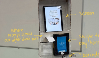 Final physical kiosk prototype.